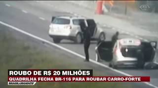 Carroforte é roubado e explodido em rodovia de SP [upl. by Neelya377]