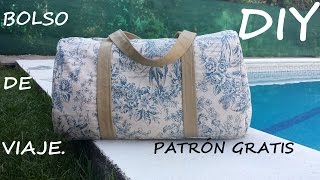 Bolso de viaje Patrón gratis Como hacer un bolso [upl. by Adnolat]