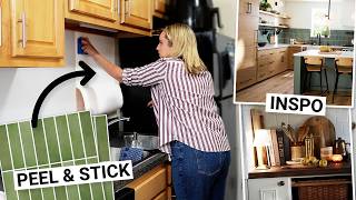 RENTERFRIENDLY KITCHEN MAKEOVER Before amp After [upl. by Mehs]