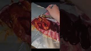 Ribs à laméricaine sauce Barbecue 😍 food recipe asmr americanfoods american ribs bbq [upl. by Avika]