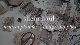 NEW SHEIN Haul  Cheap BUDGET PLANNER Supplies  NEUTRAL NOVEMBER Coffee Aesthetics [upl. by Rikahs487]