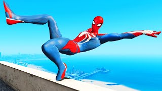 GTA 5  Spiderman Falling off Highest Buildings  GTA 5 Funny Moments Fails Ragdolls Gameplay 1 [upl. by Eilsew416]