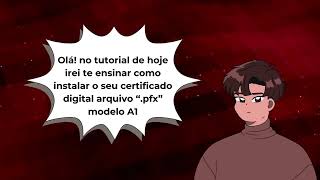 Como instalar o certificado digital modelo A1 pfx [upl. by Mirisola]