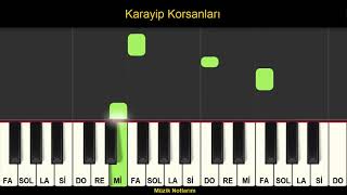 Karayip Korsanları Melodika Org Notaları [upl. by Cacka]