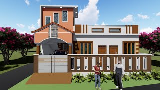 33X42 House Plan 3d  Simple Indian Style House Plan  New House Plan Walkthrough [upl. by Anialam391]