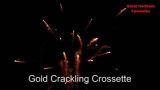 Gold Crackling Crossette 64 Shot Firework [upl. by Flossy]