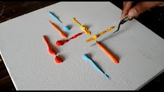 Cool Abstract Painting Demonstration  Acrylics amp Palette knifeSatisfyingProject 365 daysDay0128 [upl. by Bodwell464]