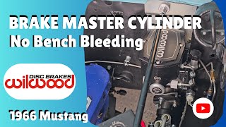 ⛽ Wiwood Master Cylinder  NO Bench Bleeding 💥ford mustang brakesystem wilwood [upl. by Tnecillim916]