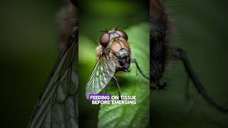 Botflies The Fascinating and Disturbing Life Cycle of Natures Parasite shorts [upl. by Simaj565]