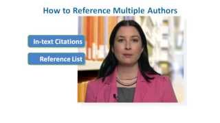 How to Reference Multiple Authors in APA Style [upl. by Melmon]