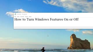 How to Turn Windows Features On or Off in Windows 1011 [upl. by Tessler]