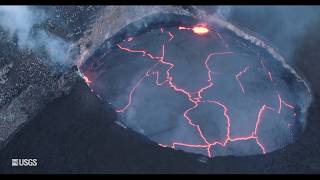 Kīlauea Summit Eruption  Lava Returns to Halemaʻumaʻu [upl. by Eidnak]