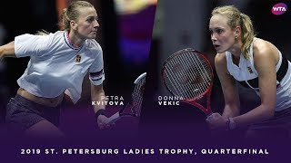 Petra Kvitova vs Donna Vekic  2019 St Petersburg Ladies Trophy Quarterfinal [upl. by Alaikim]