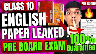 English Paper Leaked Preboard Class 10 🤯 Class10 English important questions  English questions [upl. by Yruoc]