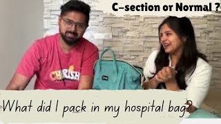 Normal delivery or Csection🧐  Hospital bag Essentials  Namma Ooru Couple  Kriti amp Ifthi [upl. by Allbee102]