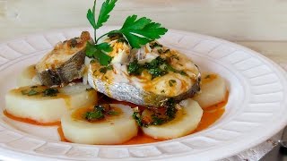 Merluza a la Gallega Receta fácil y deliciosa [upl. by Nnayt70]