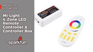 Product Showcase MiLight 4Zone LED Remote Controller amp Controller Box [upl. by Atineb]