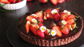 Strawberry Chocolate Tart  How Tasty Channel [upl. by Notfilc]