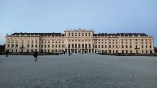 Schloss Schönbrunn Gloriette Park Winter Wien Tourist attraction Vienna Austria [upl. by Caia]