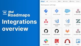 Aha Roadmaps  Integrations overview [upl. by Eartnoed]