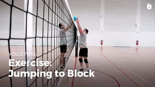 Exercise jumping to block  Volleyball [upl. by Anwad91]