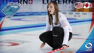 USA v Canada  CPT World Womens Curling Championship 2017 [upl. by Vanthe933]