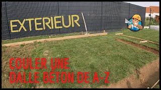 COMMENT RÉALISÉ UNE DALLE BÉTON EXTERIEUR TUTO 👷🏻‍♂️ 🏗 [upl. by Rola]