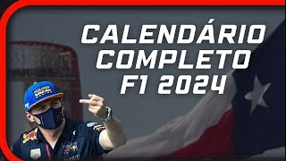 Calendário Fórmula 1 2024 Completo [upl. by Zapot641]