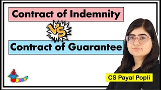 Contract of Indemnity and Guarantee  Contract of Indemnity  Contract of Guarantee  Contract Act [upl. by Oirogerg804]