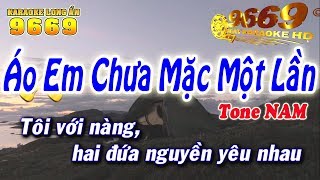 Karaoke Áo Em Chưa Mặc Một Lần  Tone Nam beat chuẩn  Nhạc sống LA STUDIO  Karaoke 9669 [upl. by Neleb]