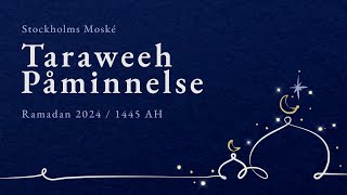 Taraweeh påminnelse  Dag 7  خاطرة التراويح med svensk översättning [upl. by Olleina]