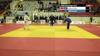 BARAN BURÇ  YİĞİT ASLAN 90KG Repechage Final ÜMİTLER TÜRKİYE JUDO ŞAMPİYONASI OSMANİYE 2023 [upl. by Aihsekat733]