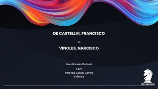 De Castellvi Francisco vs Vinoles Narcisco  Valencia Casual Games 1475 [upl. by Ailegra]