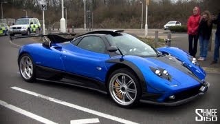 Pagani Zonda PS 760  Startup Rev and Driving [upl. by Aihsitan]