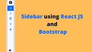 Sidebar using React JS [upl. by Jourdain]