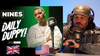 AMERICAN 🇺🇸 REACTS TO 🇬🇧 Nines  Daily Duppy  GRM Daily  REACTION [upl. by Jaddo]