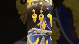 22k gold Earring🥰 Shop bashundhara City Shopping ComplexLevel5BlockDShop No67 Panthopoth [upl. by Trebornhoj958]