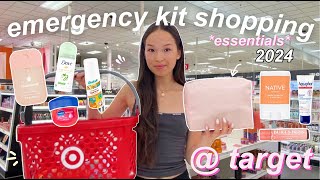 whats in my EMERGENCY KIT target shopping back to school essentials 2024 [upl. by Krischer]