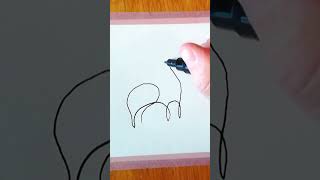 How to Draw a Capricorn in One Line Art  EASY [upl. by Henden586]