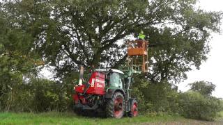 Landschaftspflege mit Fendt 309 Vario Arbeitsplattform und Mauch Herkules C150170HD [upl. by Peisch249]