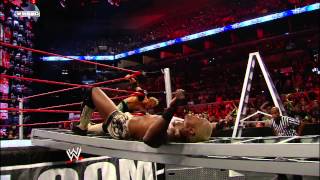 Christian vs Shelton Benjamin  ECW Championship Ladder Match WWE TLC 2009 [upl. by Izawa]