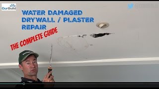 How To Repair a Water Damaged Plasterboard  Drywall Ceiling [upl. by Toney]