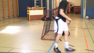 Unihockey Freestyle  Airhook im Unihockeyspiel Maturarbeit Part 2 of 2 [upl. by Airuam]