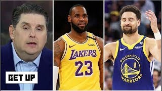 GET UP  Brian Windhorst reacts to LeBron amp Lakers clinch playoff seed Klay Thompson ice cold 0pts [upl. by Dasya]