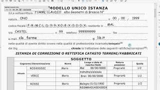 ISTANZA IN BOLLO RETTIFICA INTESTAZIONE E CODICE FISCALE [upl. by Pollux]