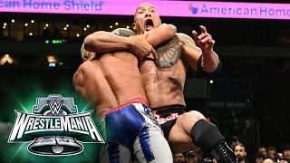 Cody Rhodes amp Seth quotFreakinquot Rollins vs Rock amp Roman Reigns WrestleMania XL Saturday highlights [upl. by Nueoht]