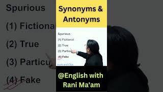 SYNONYMS OF SPURIOUS EnglishWithRaniMam ranimam ssc ssccgl sscenglish synonyms [upl. by Cyrillus]