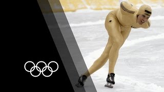 Eric Heiden  5 Speed Skating Golds at the 1980 Olympics  Olympic Records [upl. by Aniram]