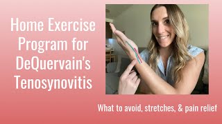 Home Exercises for DeQuervain’s Tenosynovitis [upl. by Hackett363]