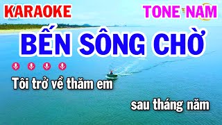 Karaoke Bến Sông Chờ Tone Nam Beat Mới Hay Nhất 2023  Đoản Khúc Lam Giang  Phi Vân Điệp Khúc [upl. by Aysahc]